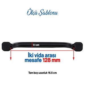 Zümre Kulp Mobilya Mutfak Dolabı Çekmece Dolap Kulpları Kapak Kulpu Kulbu Siyah 128 Mm Metal