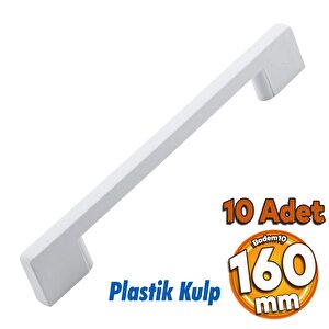 10 Adet Plastik Kulp Köprü Mobilya Mutfak Dolabı Çekmece Dolap Kulpları Kapak Kulpu Beyaz 160 Mm