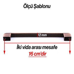 Gölcük Kulp Mobilya Mutfak Dolabı Çekmece Dolap Kulpları Kapak Kulpu Kulbu Antik Bakır 160 Mm Metal