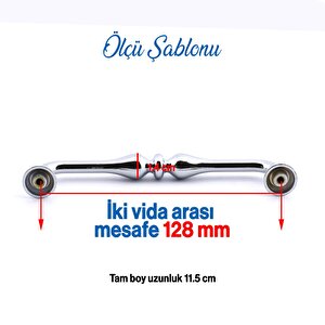 Yayık Kulp Mobilya Mutfak Dolabı Çekmece Dolap Kulpları Kapak Kulpu Kulbu Krom Renk 128 Mm Metal