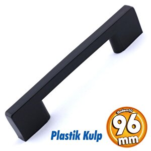 Plastik Kulp Köprü Mobilya Mutfak Dolabı Çekmece Dolap Kulpları Kapak Kulpu Kulbu Siyah 96 Mm
