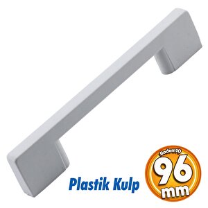 Plastik Kulp Köprü Mobilya Mutfak Dolabı Çekmece Dolap Kulpları Kapak Kulpu Kulbu Beyaz 96 Mm