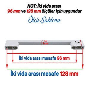 Plastik Kulp Köprü Mobilya Mutfak Dolabı Çekmece Dolap Kulpları Kapak Kulpu Kulbu Beyaz 96 Mm
