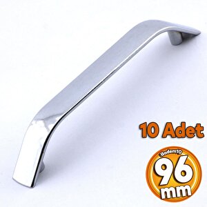 10 Adet Alara Kulp Mobilya Mutfak Dolabı Çekmece Dolap Kulpları Kapak Kulpu Krom Renk 96 Mm Metal