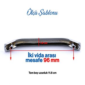 10 Adet Alara Kulp Mobilya Mutfak Dolabı Çekmece Dolap Kulpları Kapak Kulpu Krom Renk 96 Mm Metal