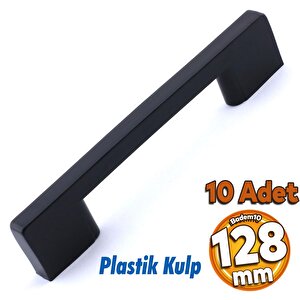 10 Adet Plastik Kulp Köprü Mobilya Mutfak Dolabı Çekmece Dolap Kulpları Kapak Kulpu Siyah 128 Mm