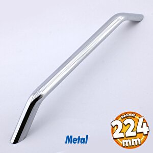 Soma Kulp Mobilya Mutfak Dolabı Çekmece Dolap Kulpları Kapak Kulpu Kulbu Krom Renk 224 Mm Metal