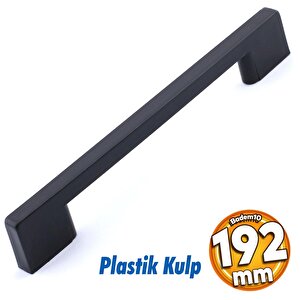 Plastik Kulp Köprü Mobilya Mutfak Dolabı Çekmece Dolap Kulpları Kapak Kulpu Kulbu Siyah 192 Mm