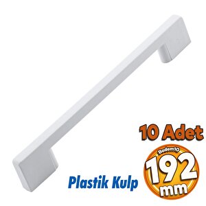 10 Adet Plastik Kulp Köprü Mobilya Mutfak Dolabı Çekmece Dolap Kulpları Kapak Kulpu Beyaz 192 Mm