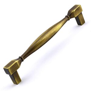 Kare Kulp Mobilya Mutfak Dolabı Çekmece Dolap Kulpları Kapak Kulpu Kulbu Antik Sarı 128 Mm Metal