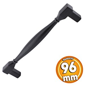 Kare Kulp Mobilya Mutfak Dolabı Çekmece Dolap Kulpları Kapak Kulpu Kulbu Siyah 96 Mm Metal