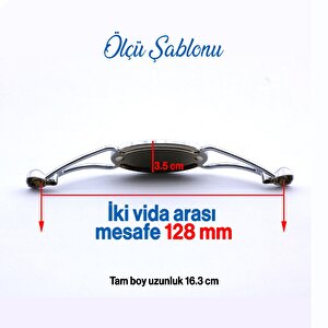 Seçil Kulp Mobilya Mutfak Dolabı Çekmece Dolap Kulpları Kapak Kulpu Kulbu Krom Renk 128 Mm Metal
