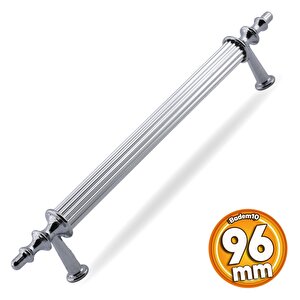 Erciyes Kulp Mobilya Mutfak Dolabı Çekmece Dolap Kulpları Kapak Kulpu Kulbu Krom Renk 96 Mm Metal