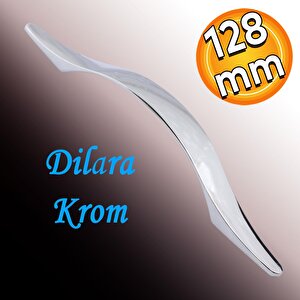 Dilara 128 Mm Mobilya Mutfak Dolabı Çekmece Dolap Kapak Kulpu Kulbu Krom Metal Kulp