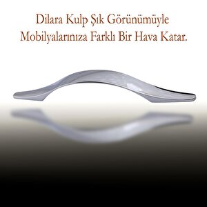 Dilara 128 Mm Mobilya Mutfak Dolabı Çekmece Dolap Kapak Kulpu Kulbu Krom Metal Kulp