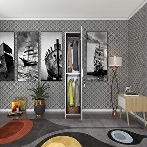 Kilitli Gardırop Öğrenci Dolabı Tek Kapılı Günebakan Gri 180*35*42 Gardolap Dolap Ofis Gri