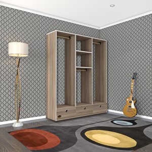 Giysi Dolabı 3 Bölmeli 3 Çekmeceli Hamit150 Crd Dolap Kapaksız Cordoba