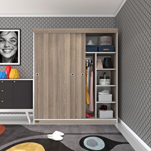 Gardırop Sürgülü Kapaklı Kapılı 160 Papatya Crd Gardolap Dolap Cordoba