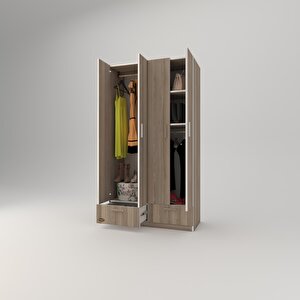 Gardırop 4 Kapılı 2 Çekmeceli Biberiye 182*100*42 Crd Kapaklı Gardolap Dolap Cordoba