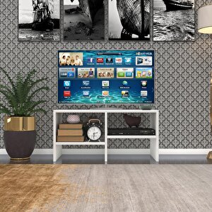 Televizyon Sehpası Tatabanya Byz 040*080*38 Tv Ünitesi (m) Beyaz