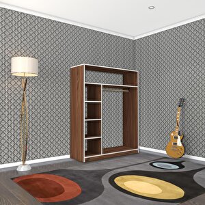 Giysi Dolabı Necmettin 150*120*40 Cvz Gardırop Ceviz