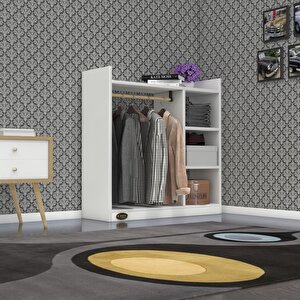 Giysi Dolabı Turabi 090*090*30 Byz Beyaz