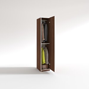 Gardırop Öğrenci Dolabı Tek Kapılı Günebakan Cvz 180*35*42 Cvz Gardolap Dolap Ofis Ceviz