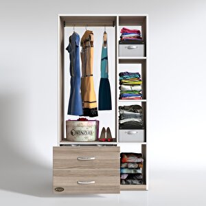 Giysi Dolabı Hülagü 175x90x40 Cordoba Gardırop 2 Çekmeceli Cordoba
