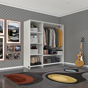Giysi Dolabı Mükremin 150*150*40 Byz Gardırop Beyaz