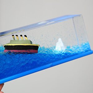 Dekoratif Titanik Yolcu Gemisi Sıvı Dekorasyon Ev Ofis Masa Dekoru Hediyelik