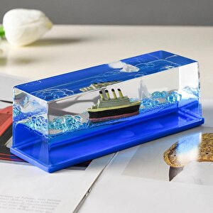 Dekoratif Titanik Yolcu Gemisi Sıvı Dekorasyon Ev Ofis Masa Dekoru Hediyelik