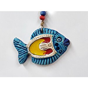 Seramik Mini Balık Dekoratif Duvar Süsü 12x8 Cm