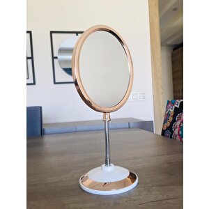 Çift Taraflı 360 Derece Eğilebilir Büyüteçli Makyaj Aynası