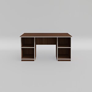 Ofis Masası Kuma Kengo Cvz 75*150*80 Raflı Dolap Çiftli Eşkenar Bilgisayar Çalışma Masası