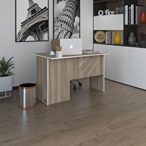 Ofis Masası Yoko Ono Crd Sağ 75*120*80 Raflı Dolap Eşkenar Bilgisayar Çalışma Masası