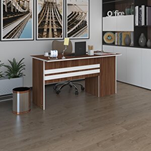 Ofis Masası Kamikaze Cvz Sol 75*120*60 Kilitli Kapaklı Dolap Şeritli Bilgisayar Çalışma Masası