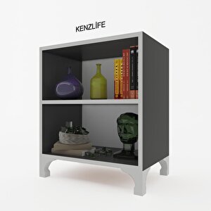 Kitaplık Tuğçe 048*030*020 Gri Ayaklı Mutfak Dolabı Banyo Ofis Ayakkabılık Kiler