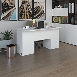 Ofis Masası Masi Oka Byz 75*160*80 Kilitli Kapaklı Dolap Çiftli Bilgisayar Çalışma Masası