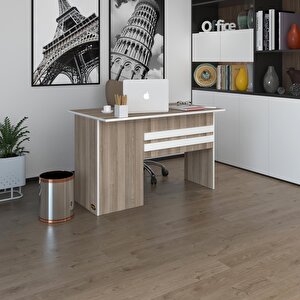 Ofis Masası Kamikaze Crd Sağ 75*160*60 Raflı Dolap Şeritli Bilgisayar Çalışma Masası