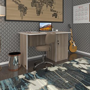 Ofis Masası Kamikaze Crd Sağ 75*140*80 Kilitli Kapaklı Dolap Şeritli Bilgisayar Çalışma Masası