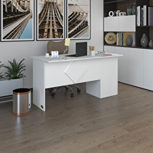 Ofis Masası Yoko Ono Byz Sol 75*130*80 Kilitli Kapaklı Dolap Eşkenar Bilgisayar Çalışma Masası