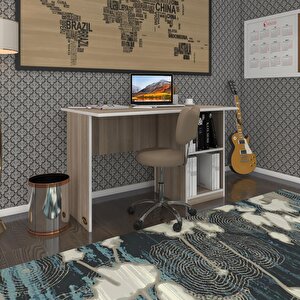 Ofis Masası Miyamoto Crd Sağ 75*130*80 Raflı Dolap Bilgisayar Çalışma Masası