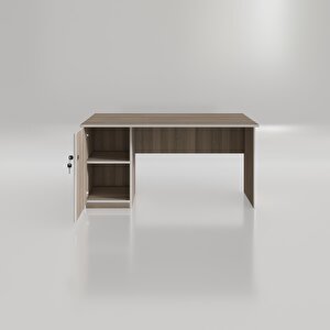 Ofis Masası Kamikaze Crd Sol 75*120*80 Kilitli Kapaklı Dolap Şeritli Bilgisayar Çalışma Masası