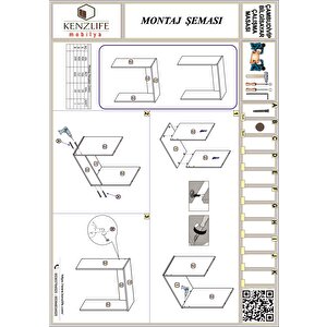 Kenzlife Bilgisayar Çalışma Masası Çambudivip 075*070*40 Crd Ofis Sekreter Laptop