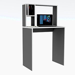 Bilgisayar Çalışma Masası Alonso70 Gri Ofis Sekreter Laptop