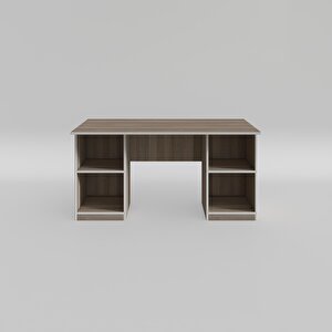 Ofis Masası Masi Oka Crd 75*150*60 Raflı Dolap Çiftli Bilgisayar Çalışma Masası