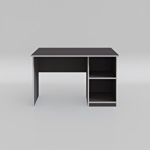Ofis Masası Yoko Ono Gri Sağ 75*120*80 Raflı Dolap Eşkenar Bilgisayar Çalışma Masası