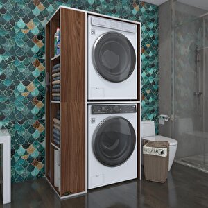 Çamaşır-kurutma Makinesi Dolabı Demyan Sol Cvz 180*090*60 Banyo Kapaksız Arkalıksız
