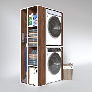 Çamaşır-kurutma Makinesi Dolabı Demyan Sol Cvz 180*090*60 Banyo Kapaksız Arkalıksız