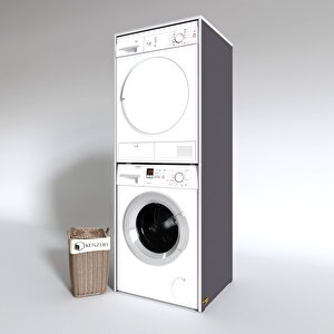 Çamaşır-kurutma Makinesi Dolabı Zakhar Gri 180*70*60 Banyo Kapaksız Arkalıksız